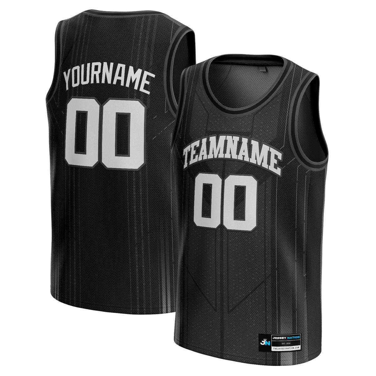 BlackWhite Custom Basketball Jersey The Jersey Nation