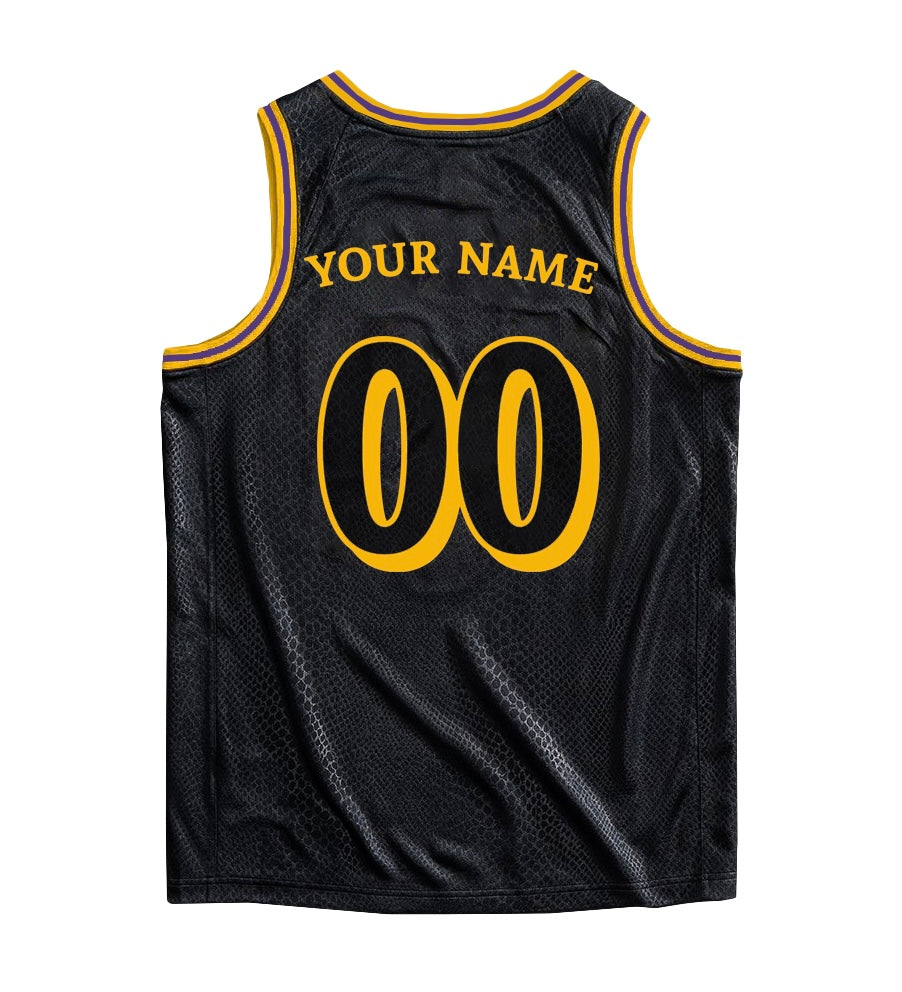 Black-Gold Snakeskin Custom Basketball Jersey – The Jersey Nation