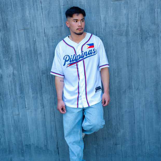 Philippines White Custom Baseball Jersey