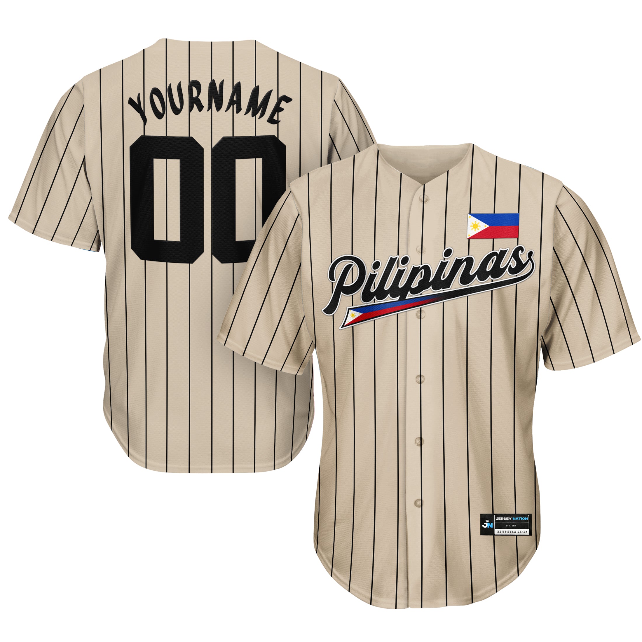 Philippines Beige Custom Baseball Jersey