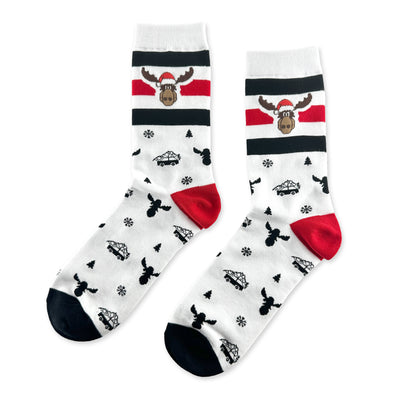 Christmas White Crew Socks