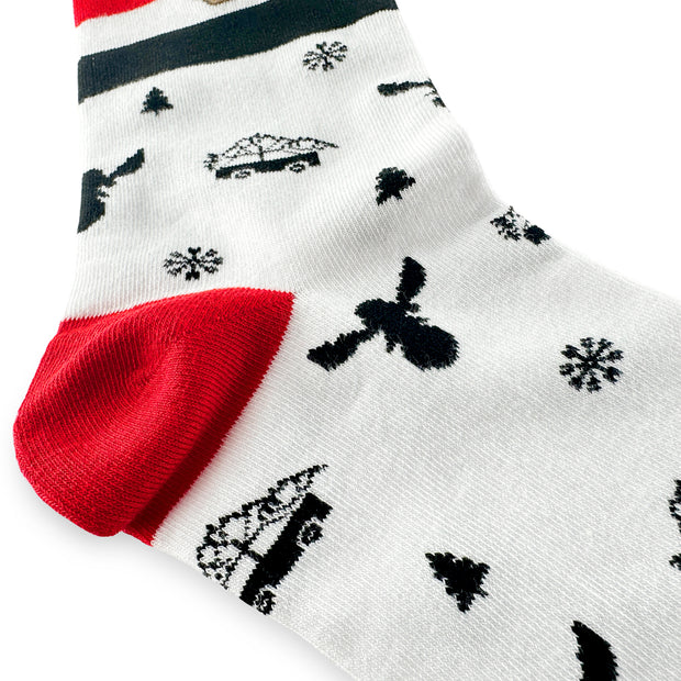 Christmas White Crew Socks