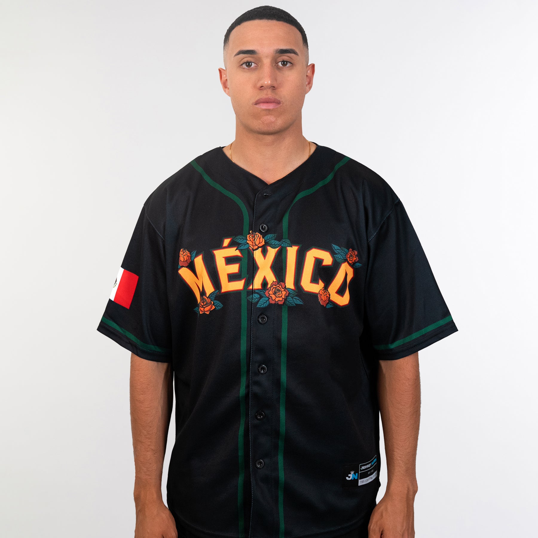 Mexico Black Guadalupe Baseball Jersey