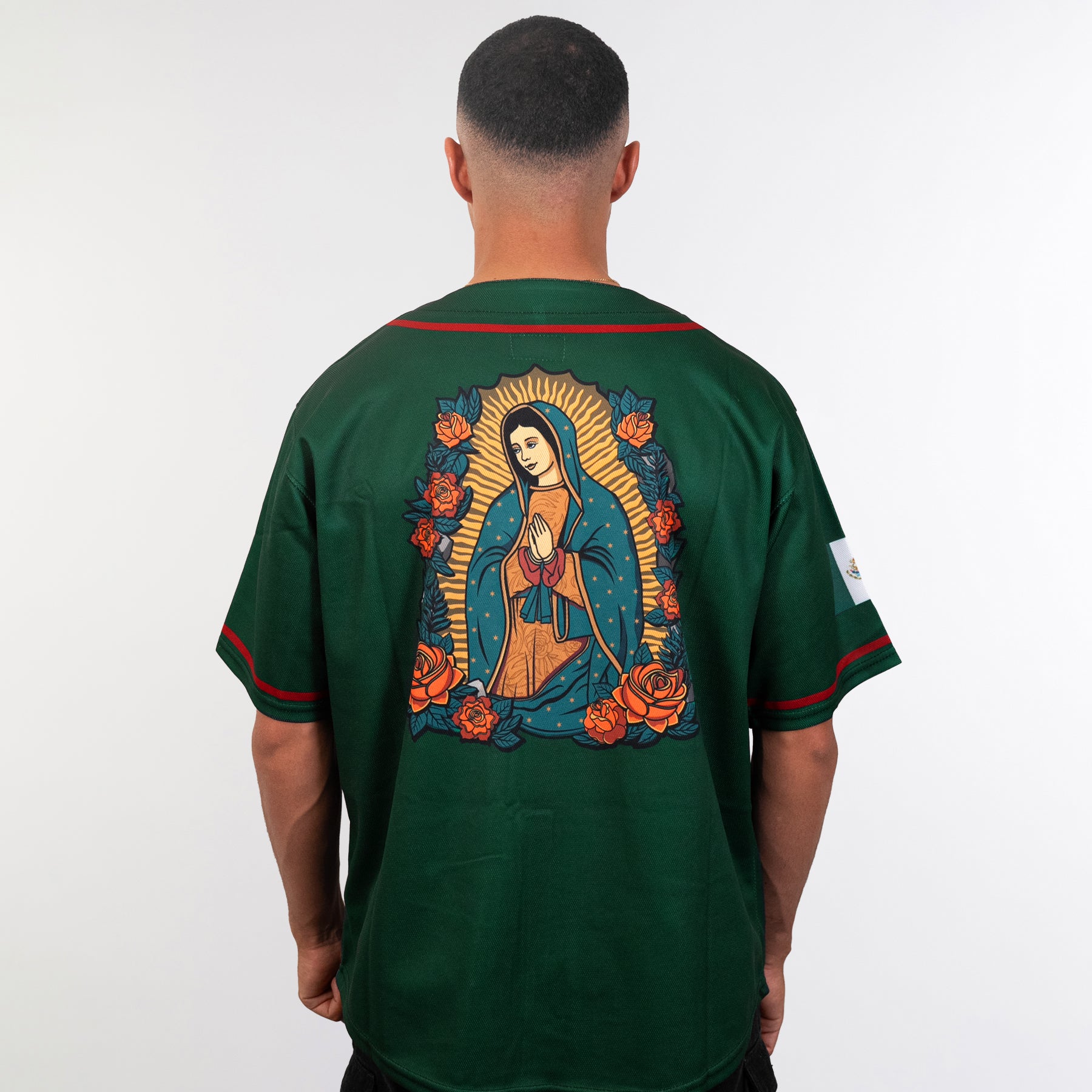 Mexico Green Guadalupe Baseball Jersey