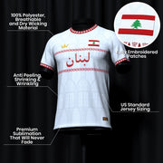 Lebanon White Custom Football Jersey