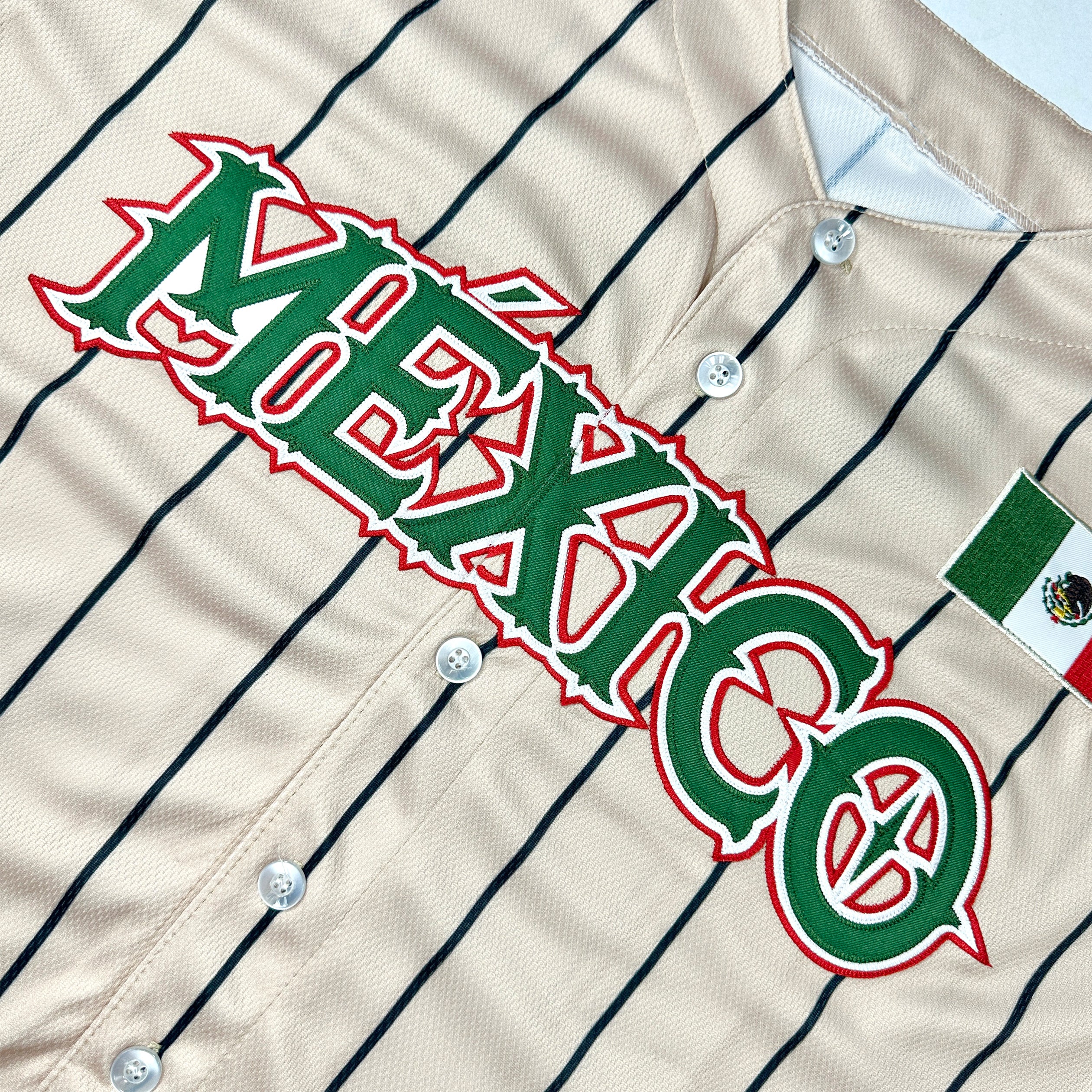 Mexico Beige Custom Baseball Jersey