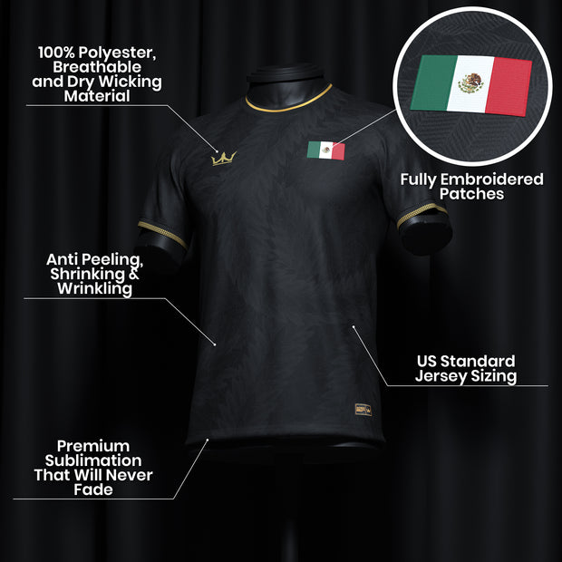 Mexico Black Custom Football Jersey