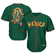 Mexico Guadalupe Green Baseball Jersey