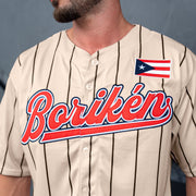 Puerto Rico Beige Custom Baseball Jersey