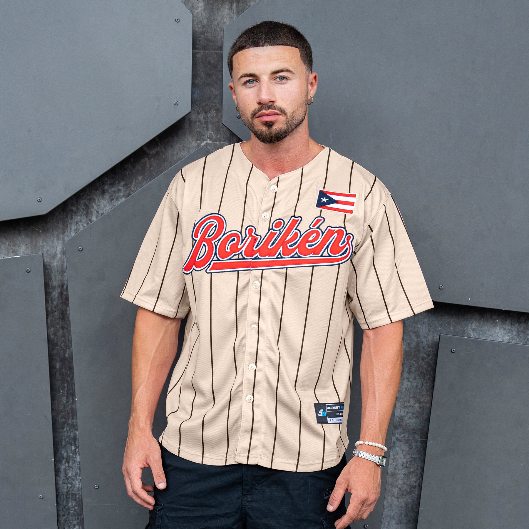 Puerto Rico Beige Custom Baseball Jersey