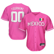 Mexico Pink Custom Baseball Jersey