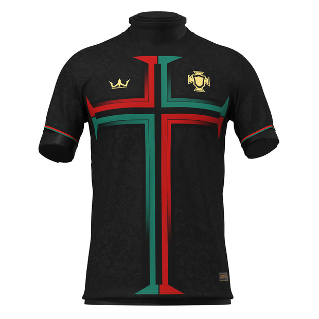 Portugal Custom Black Football Jersey