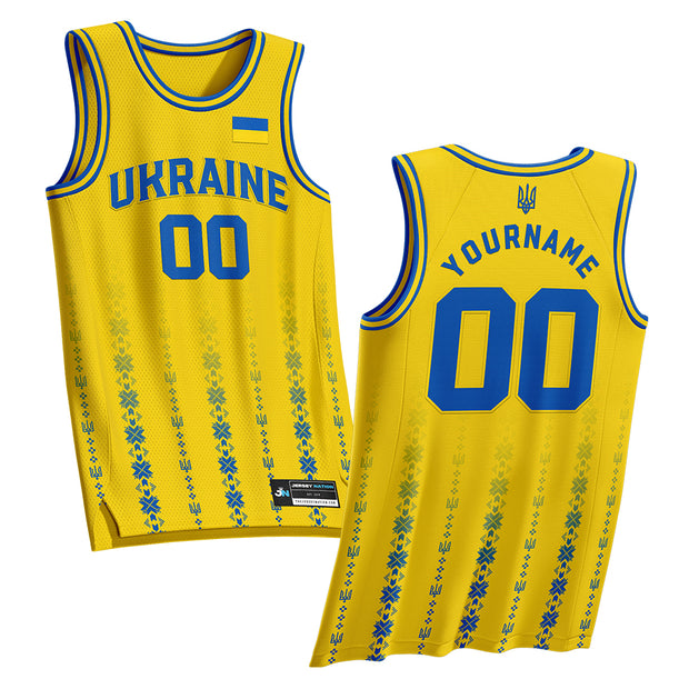 Ukraine Custom Basketball Jersey