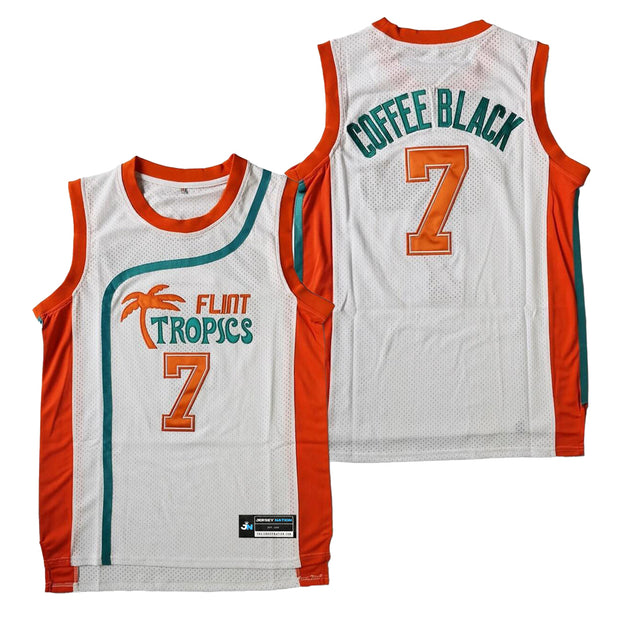 Coffee Black Flint Tropics Semi-Pro Movie Basketball Jersey