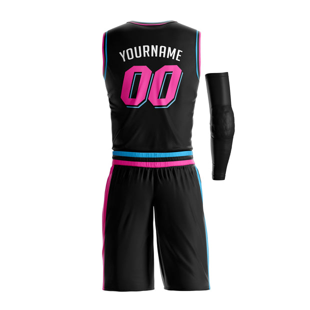 Vice City Black Custom Basketball Bulk Team Jersey and Shorts Set