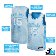 Icy Blue Custom Basketball Jersey